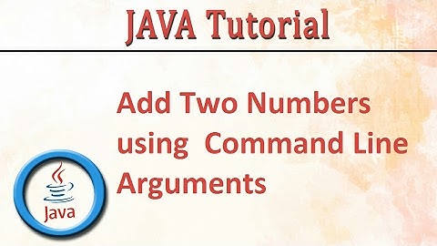Java Add two numbers using Command Line Arguments Program