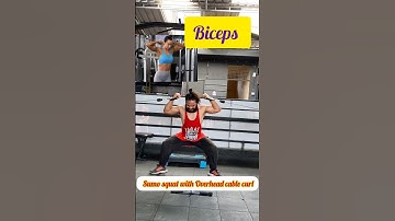 sumo squat with Overhead cable curl biceps #shortsvideo#youtubeshorts  #viralvidoe #trindingshorts