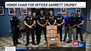 Fallen Huntsville officer Garrett Crumby remembered with honor chair