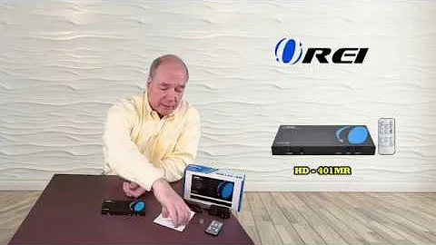 OREI Quad Multi-Viewer 4x1 HDMI Switcher | 4 Ports Seamless Switch HD-401MR