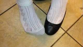 Classic school ankle socks with ballet flats