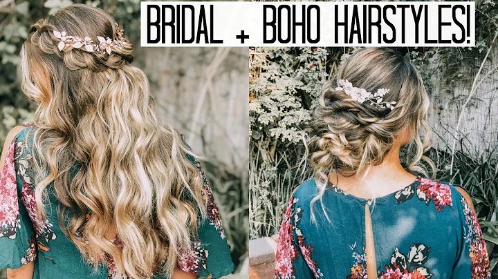 BRIDAL BOHO HAIRSTYLES! Wedding Series Video #4 | ...