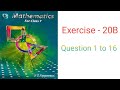 class 7 math (rs aggarwal) Exercise 20B question 1 to 16 solution||Mensuration