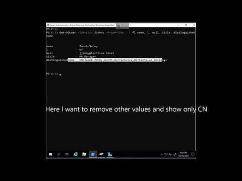 How to trim Distinguished Name Power Shell Output
