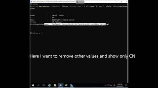 How to trim Distinguished Name Power Shell Output