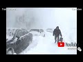 Снег и  ураган на Сахалине 21 февраля!  Метель и ветер сбивает с ного жителей Южно Сахалинска