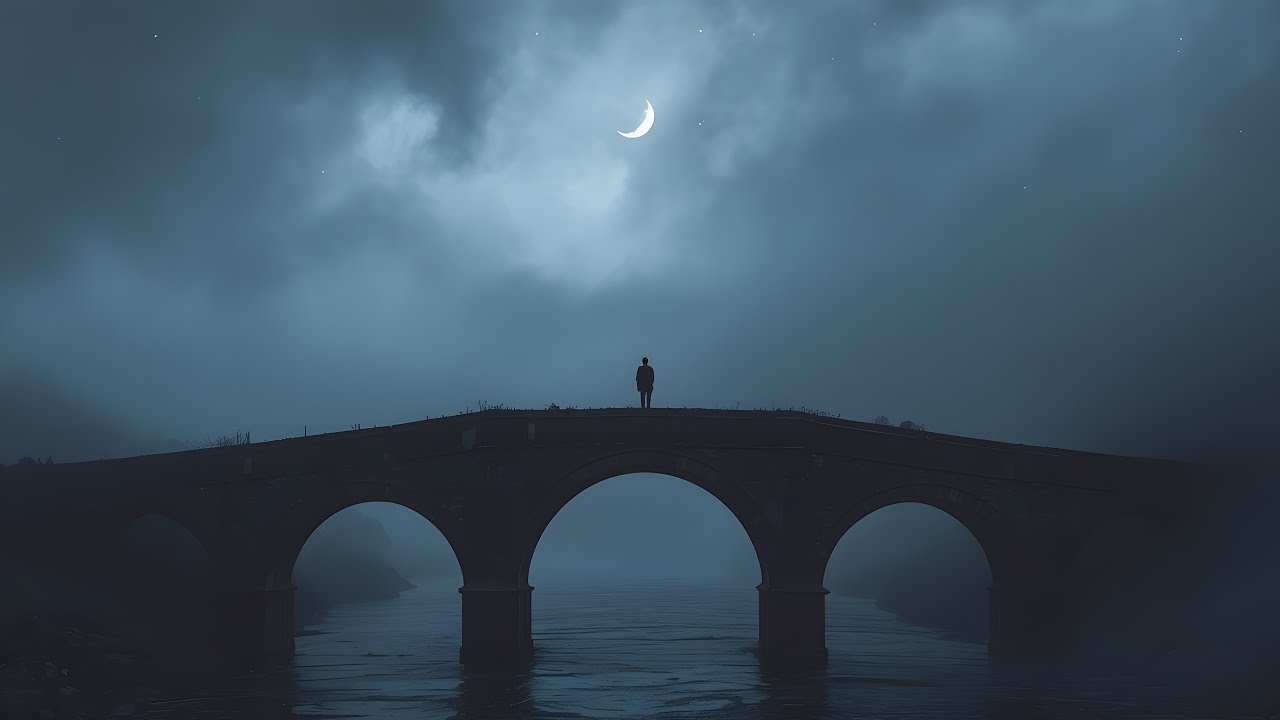 Relaxing Piano & Guitar  Stone Bridge Under a Hidden Moon |Somber, 35–45 BPM | Sleep | Study