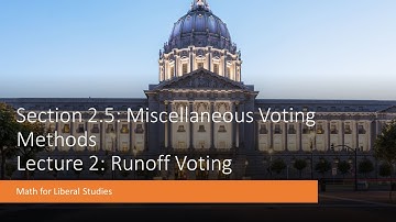 Math for Liberal Studies - Lecture 2.5.2 Runoff Voting
