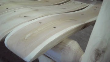 Contoured Comfort Cedar Log Glider CF1139 | Outdoor Log Furniture