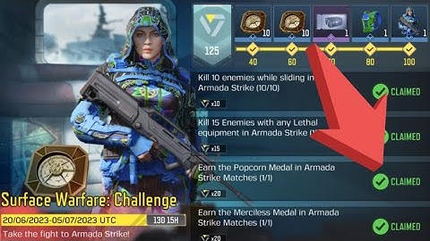 Call Of Duty Mobile Earn the Popcorn Medal in Amanda Strike Matches Task Complete