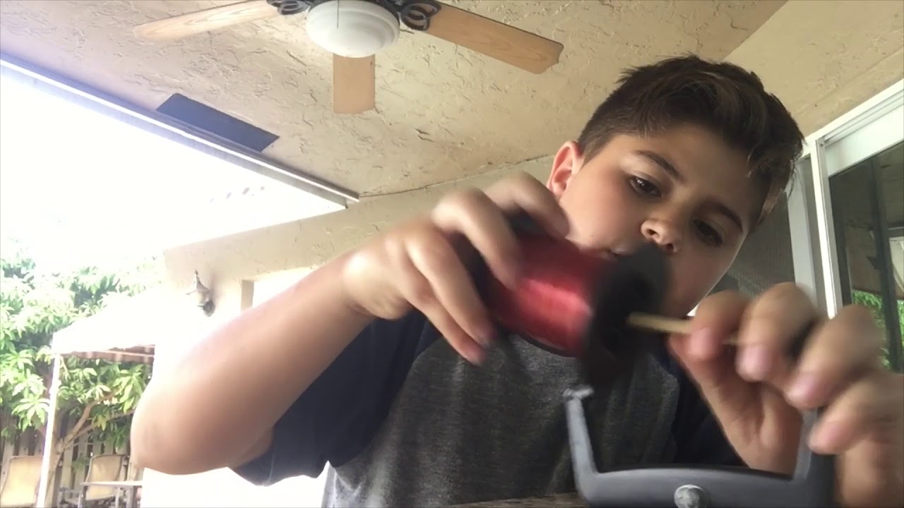 how to make a fishing line restringer - YouTube
