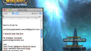 World of Warcraft Gametime cheat. (Gamecard hack).