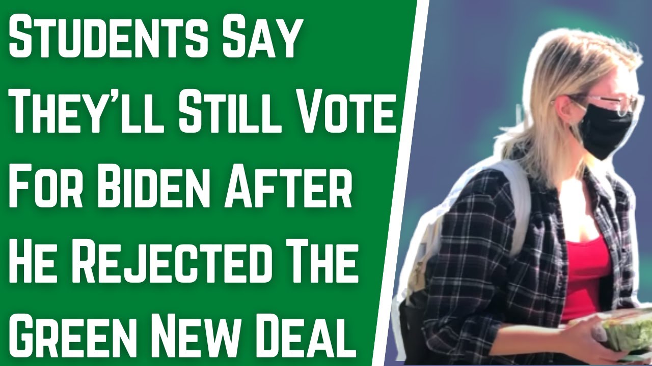 Did Biden lose support after rejecting the Green New Deal?