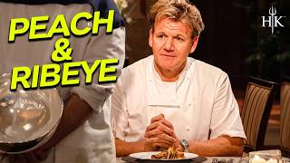 Andrew Serves a DISASTROUS Peach Ribeye to Ramsay | Hell's Kitchen USA