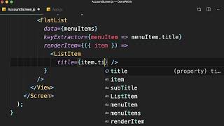 React Native | Fundamentals #61 - Building the account screen [By Mosh Hamedani]