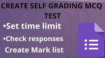 How to create Objective test using google forms