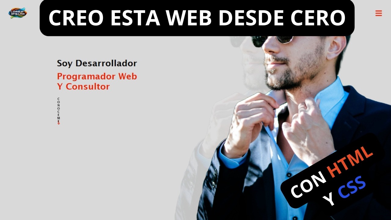 Construye un sitio web portafolio usando HTML y CSS. - YouTube