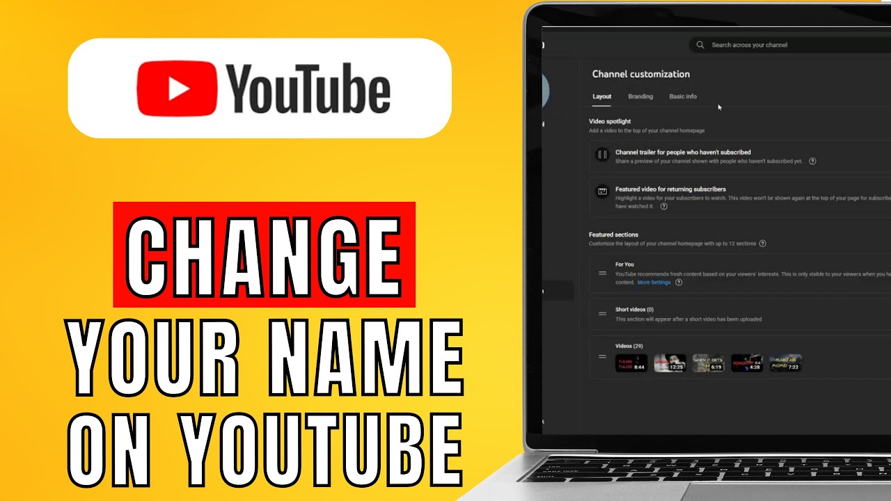 How To Change Your Name On YouTube (2024) Easy Tutorial - YouTube