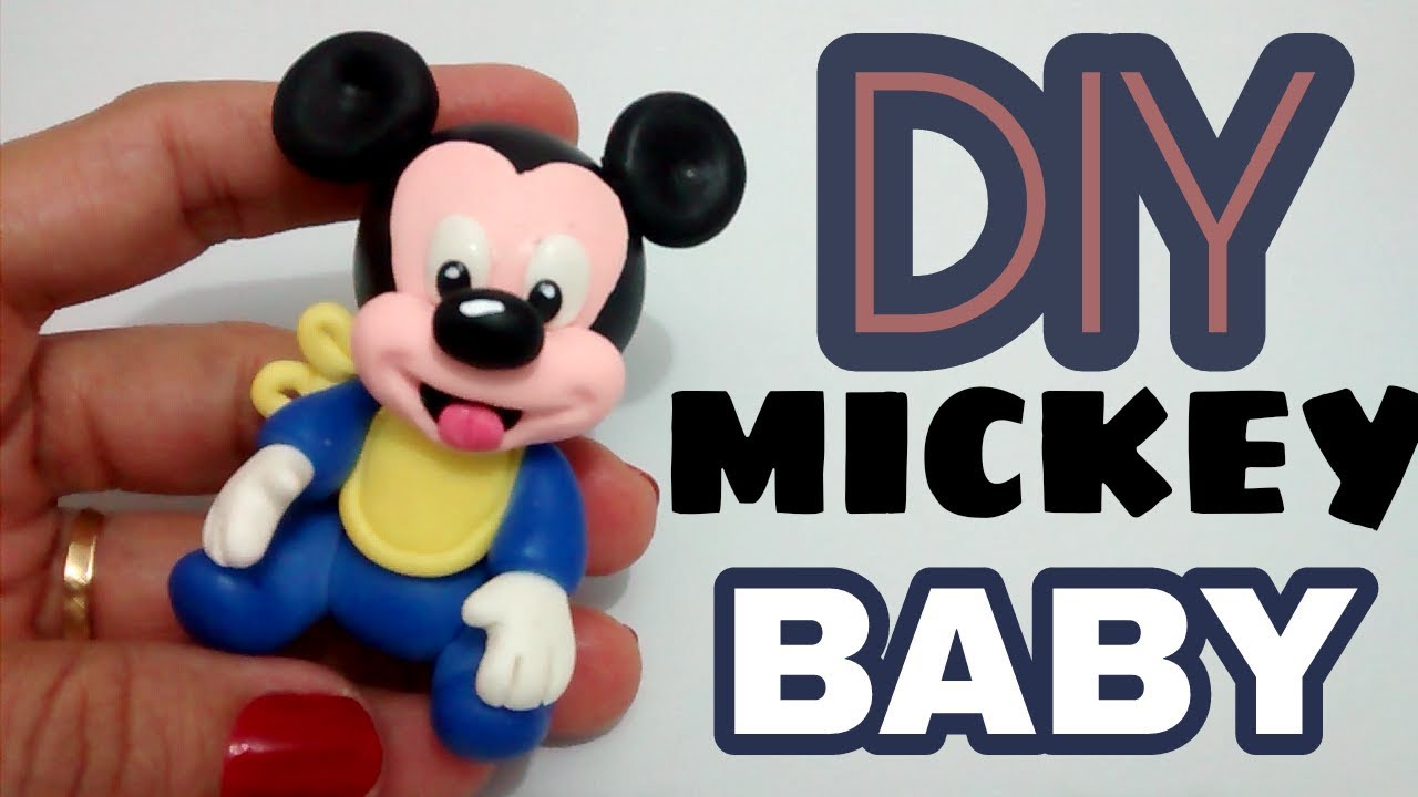 DIY: FAÇA VOCÊ MESMO 🚗 ( MICKEY BABY)  PORCELANA FRIA -  COLD PORCELAIN -  BISCUIT