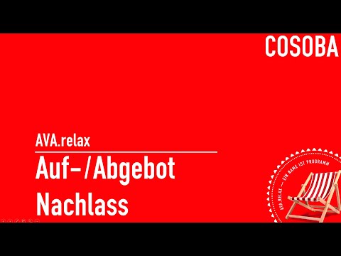 Auf-/Abgebot bzw. Nachlass für meinen Bieter / Angebots-LV in AVA.relax von COSOBA eingeben