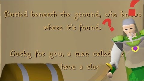 Clue scroll OSRS Buried beneath the ground who knows where its found Lucky for you Aman called Reldo