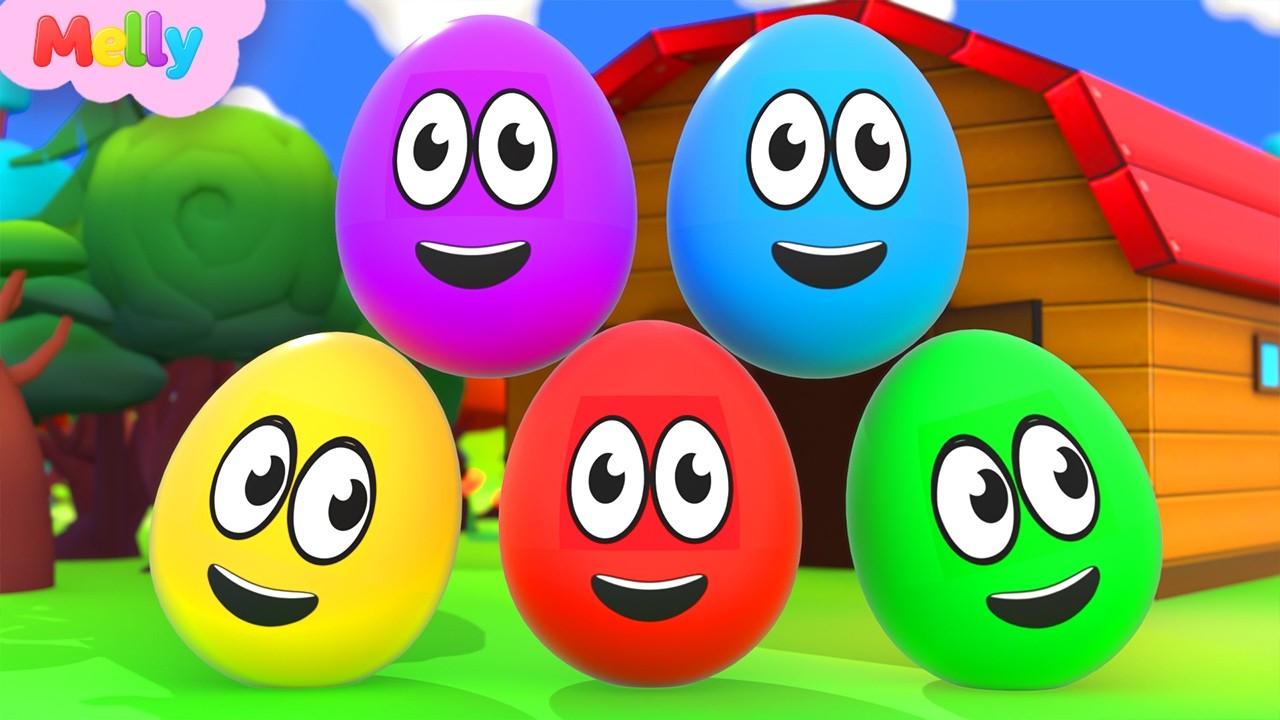 Learning Colors and Numbers Songs | Colorful Eggs on the Farm | Melly Nursery Rhymes & Kids Songs