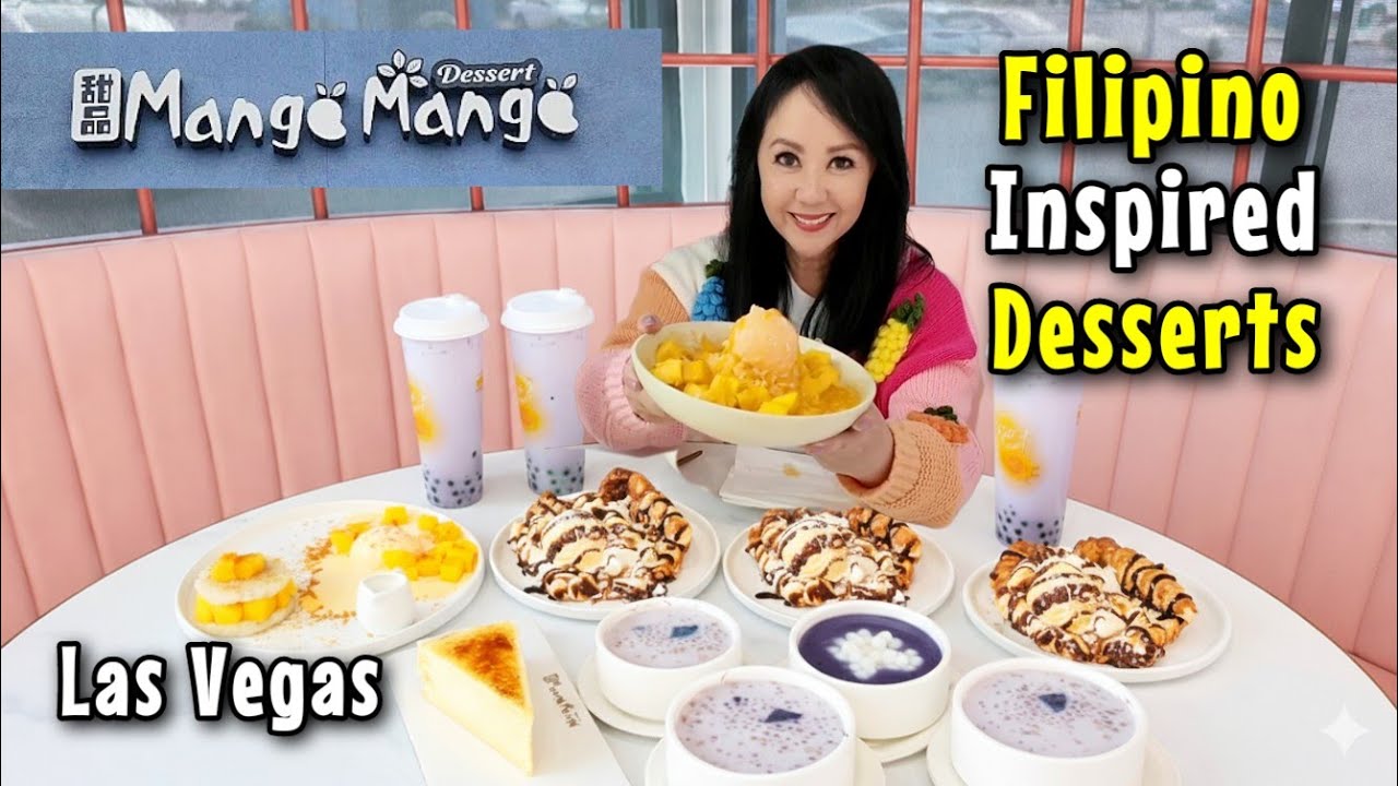 Филиппинские и азиатские десерты в ресторане Mango Mango в Лас-Вегасе.