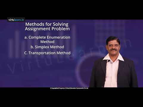 OR41 Methods of Solving assignment problem