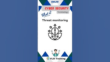 What is Threat monitoring? cyber security terminology #cybersecurity #vlrtraining #education
