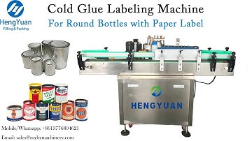 Automatic Wet Cold Glue Labeling Machine for Sticking Paper Label on Round Objects