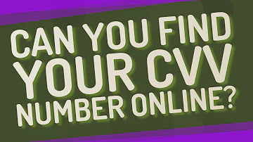 How is CVV number calculated?