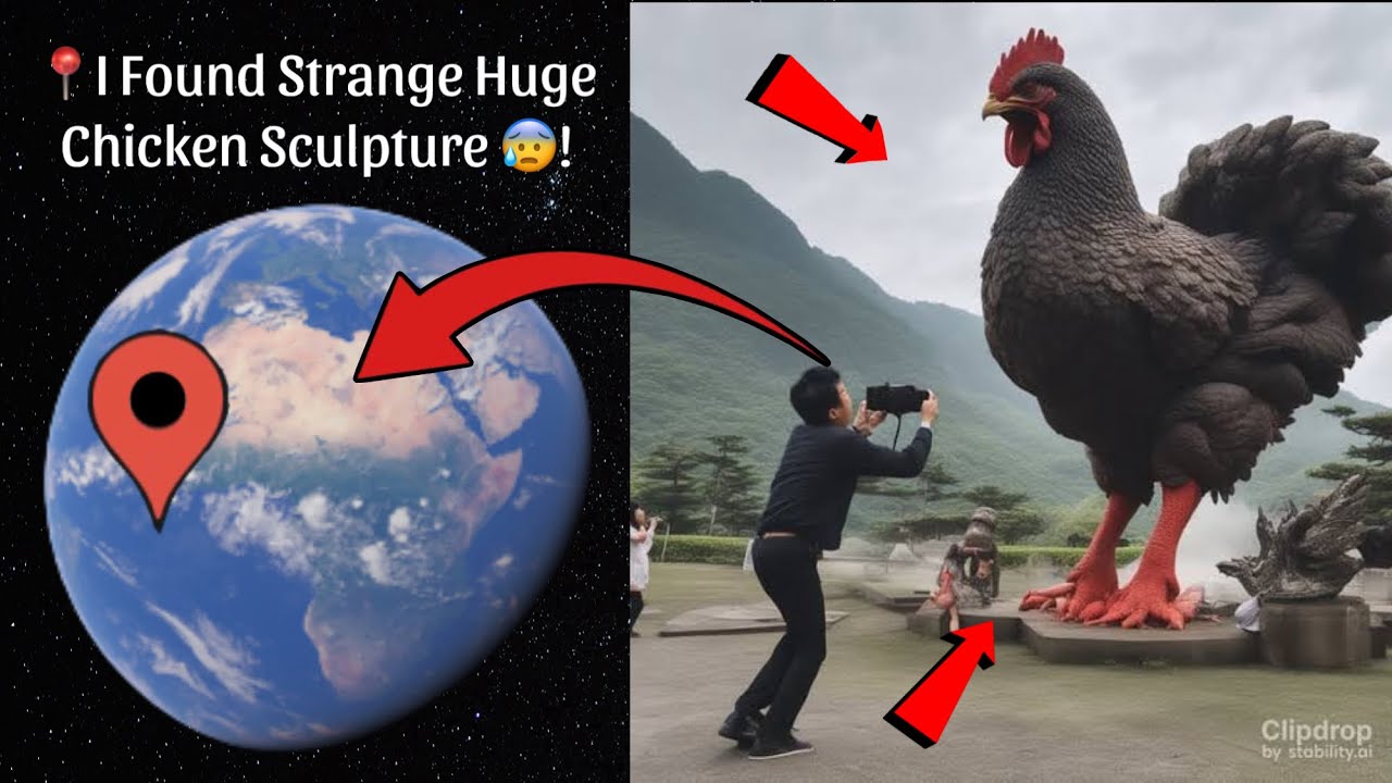 🐓I Found Weird Giant Chicken Sculpture Caught On Google Maps and Google Earth 😰!