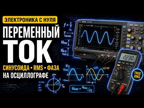 Переменный ток простыми словами: синусоида, RMS, фаза и True RMS | Как понять электронику с нуля