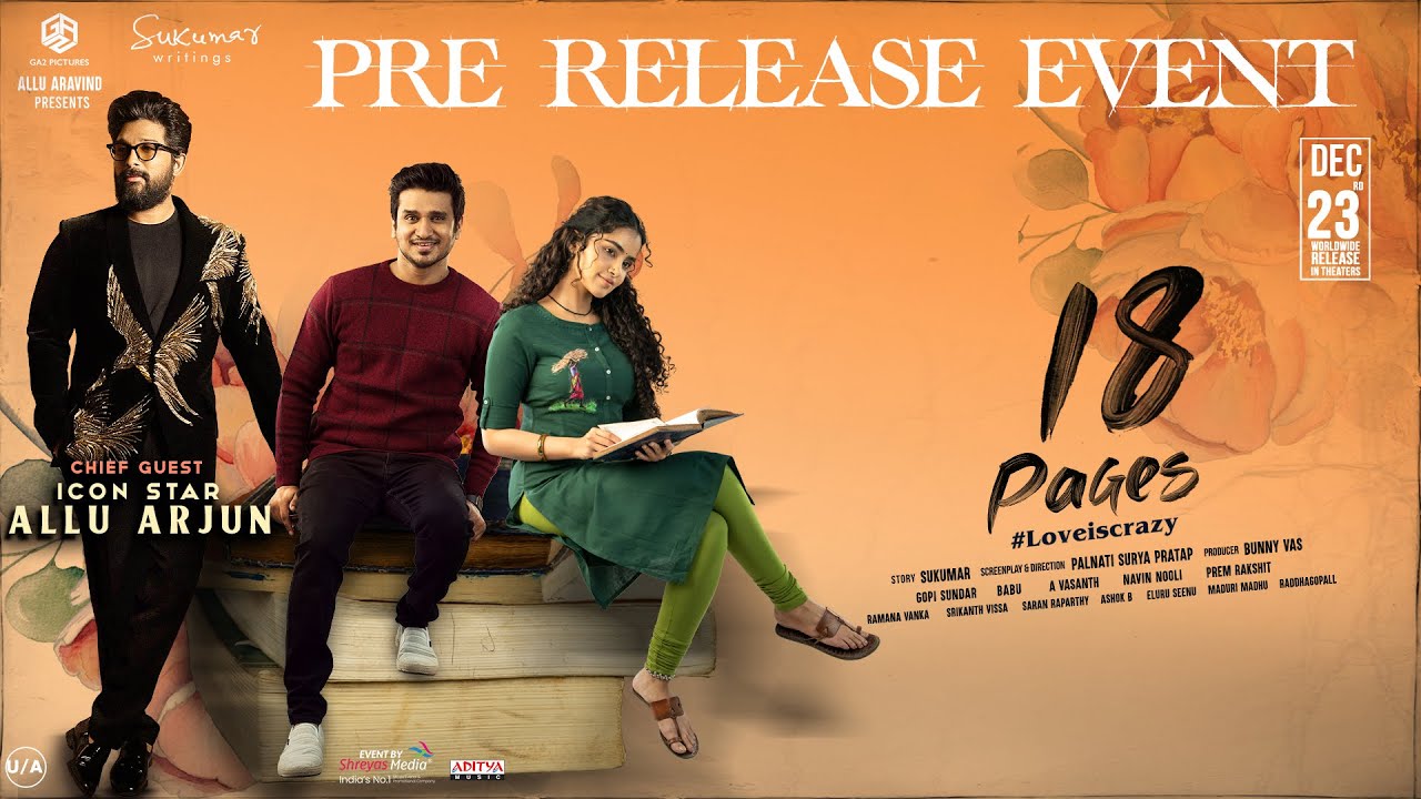 18 Pages Pre Release Event | Allu Arjun | Nikhil, Anupama | Sukumar | SuryaPratap | GopiSundar