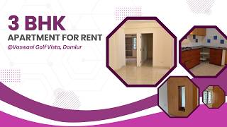 3 BHK Apartment for Rent in | Domlur, Bangalore | Vaswani Golf Vista | PropertyAngel (10029)