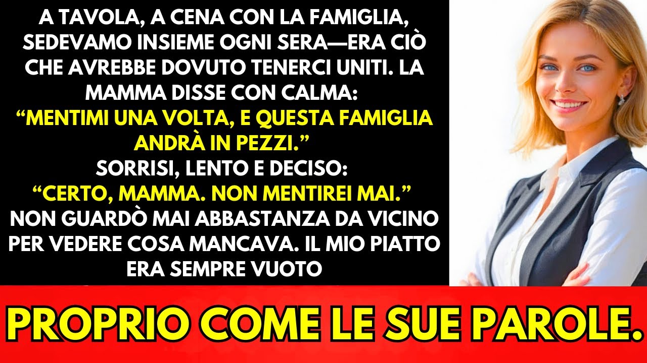 A Cena In Famiglia, Mamma Predicava Onestà—Non Vide Il Mio Piatto Vuoto