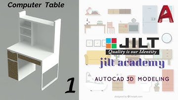 PC Table 3D model In AutoCad 2018 - EXERCISE - 1