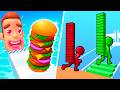 Sandwich Runner VS Bridge Race - All Level Gameplay Android,iOS - NEW UPDATE NP1