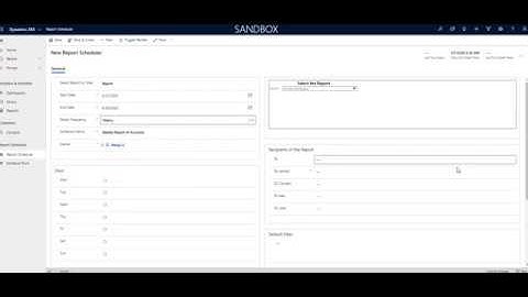 Report/View Scheduler D365 CRM