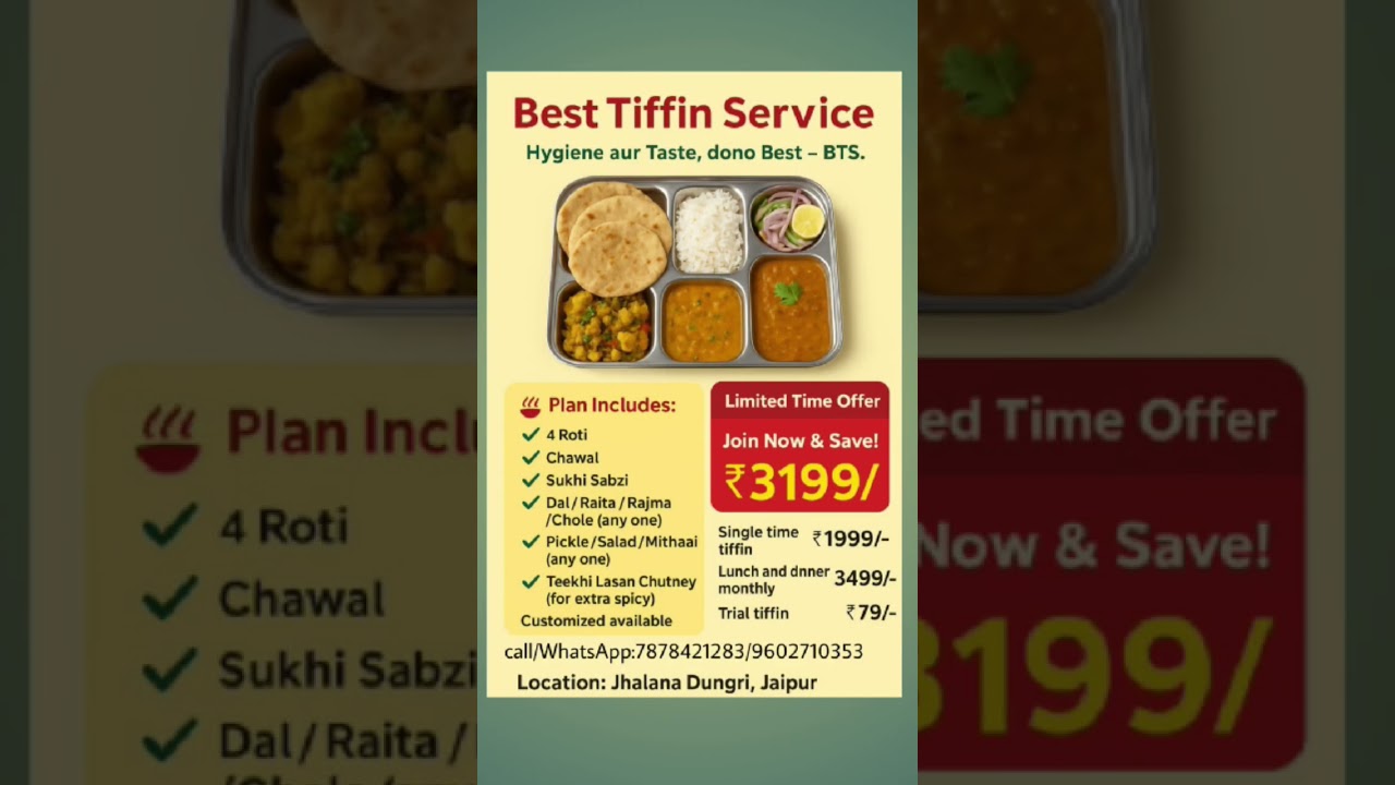 Providing best tiffin service in jaipur..