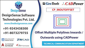CADPower Tutorials: Offset Multiple Polylines Inwards / Outwards using CADPower | CP_INOUTOFFSET