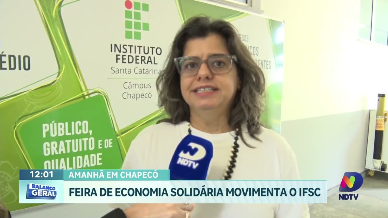 Feira de Economia Solidária movimenta o IFSC em Chapecó
