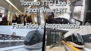 Toronto TTC Line 6 Finch West LRT  - First Ride  & Impressions on Opening Day! 12/7/2025