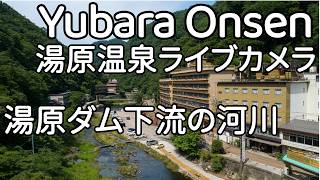 湯原温泉 湯原ダム下流の川 のライブ映像