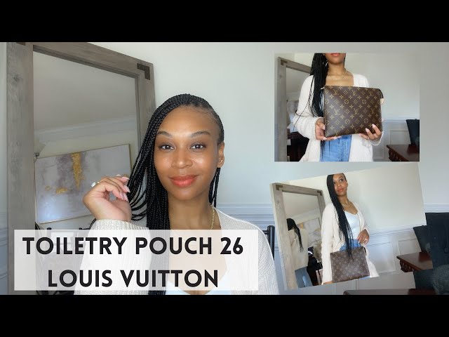 LV TOILETRY POUCH 26 CROSSBODY!  Convert From Clutch To Crossbody