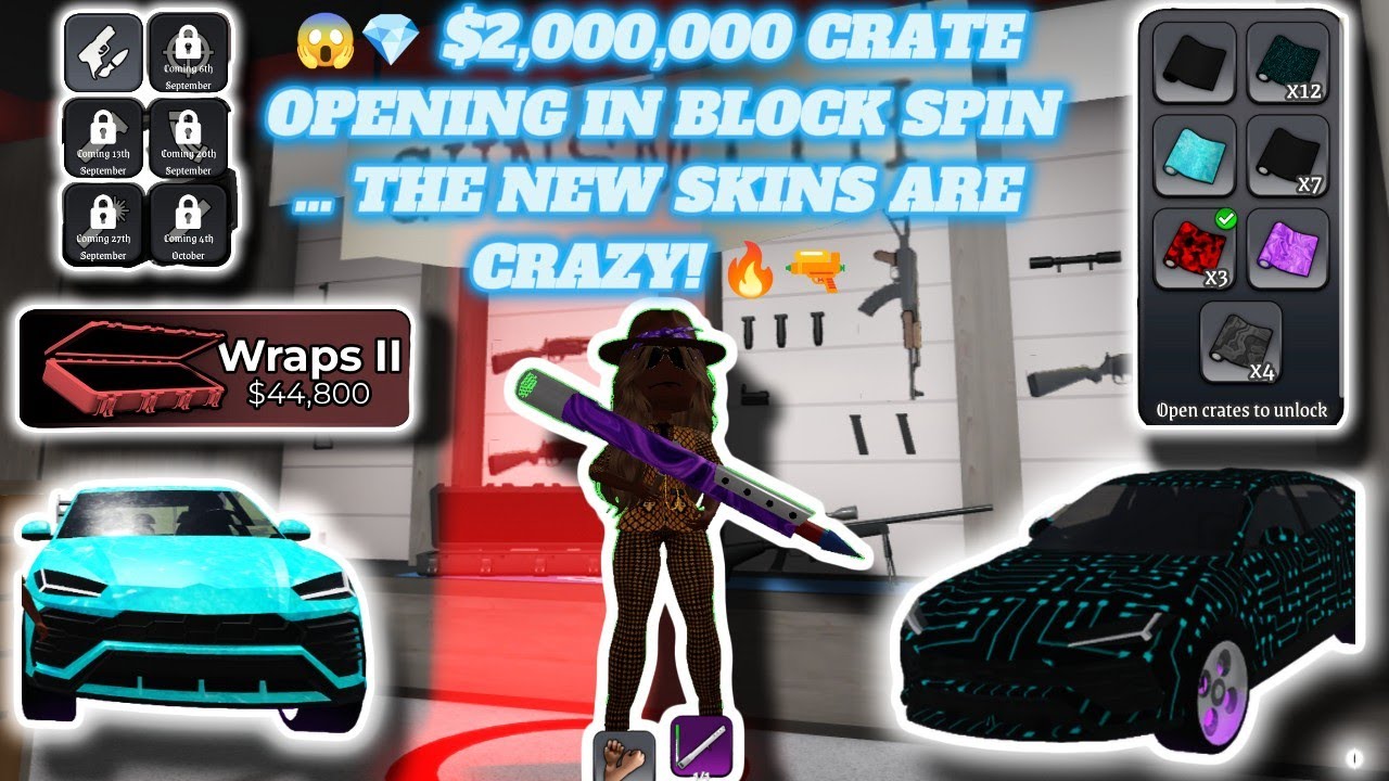 😱💎 $2,000,000 CRATE OPENING in BLOCK SPIN… THE NEW SKINS ARE CRAZY! 🔥🔫