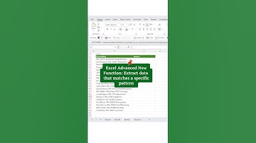 Excel  New Function: Extract data that matches a specific pattern  with REGEXEXTRACT #exceltutorial