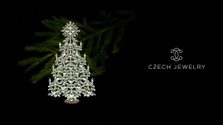 Intricate Christmas Tree (Clear) | LUXURY CZECH JEWELRY