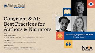 Copyright & AI: Best Practices for Authors & Narrators