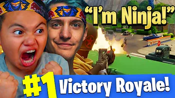 MY 9 YEAR OLD BROTHER TURNS INTO NINJA!!! YOU WONT BELIEVE WHAT HAPPENED... FORTNITE BATTLE ROYALE!